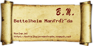 Bettelheim Manfréda névjegykártya